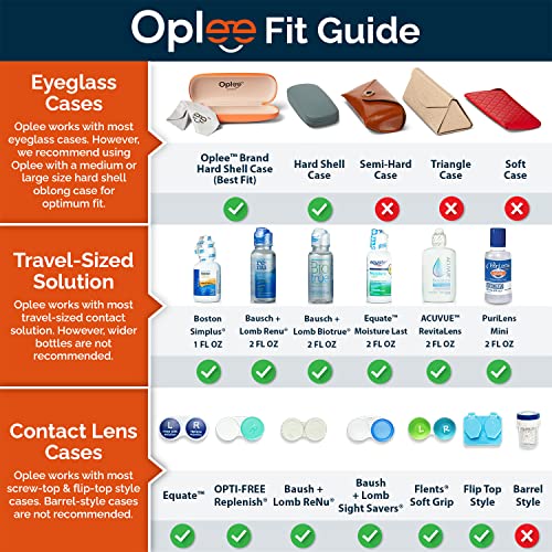 Oplee™ Travel Contact Lens Case, Portable Design with Built-in Mirror (Travel...