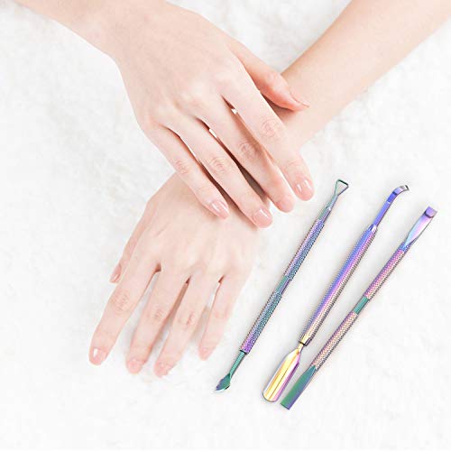 Cuticle Pusher Acetone/Gel /Nail Polish Remover Stainless Steel Professional ...