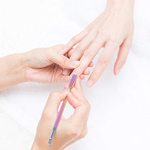 Cuticle Pusher Acetone/Gel /Nail Polish Remover Stainless Steel Professional ...