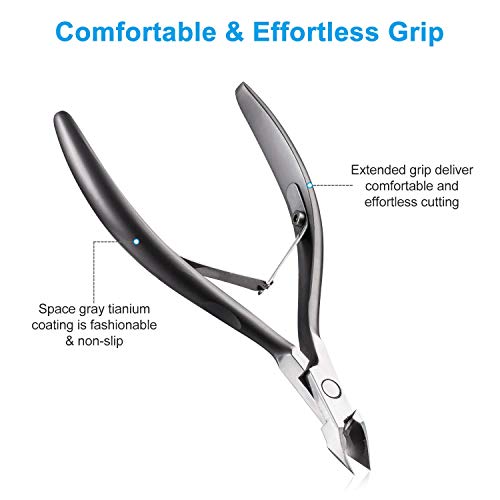 Cuticle Trimmer 3/4 Jaw Extremely Sharp Cuticle Nippers Scissors Stainless St...