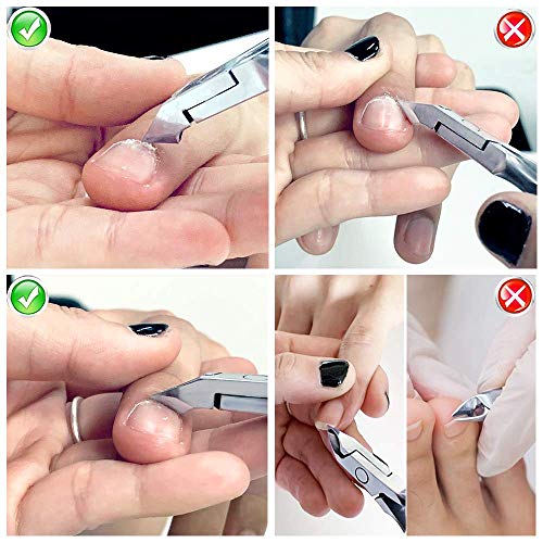 Cuticle Trimmer 3/4 Jaw Extremely Sharp Cuticle Nippers Scissors Stainless St...