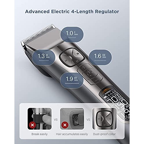 Hair Clippers for Men Professional Hair Cutting Machine with 250 Minutes Runt...