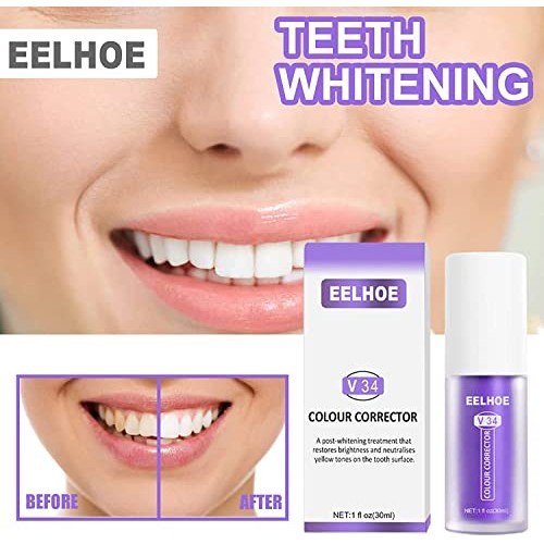 2pcs V34 Color Tooth Correction and Whitening Toothpaste, Suitable for Sensit...