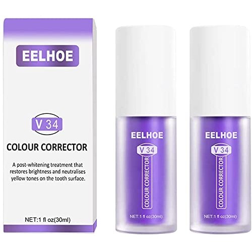 2pcs V34 Color Tooth Correction and Whitening Toothpaste, Suitable for Sensit...