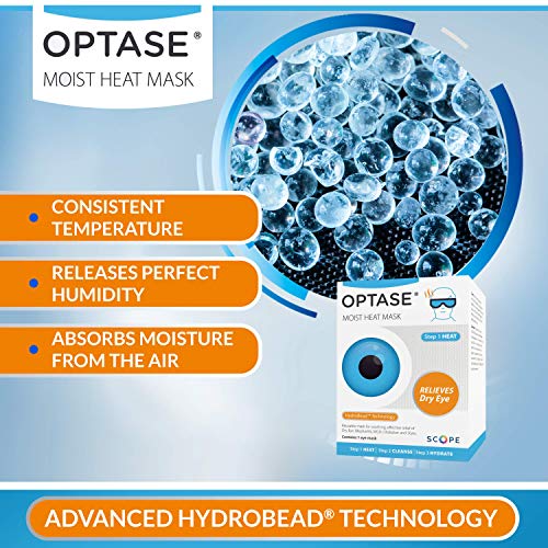 OPTASE Moist Heat Eye Mask for Dry Eyes - Dry Eye Mask with HydroBead Technol...