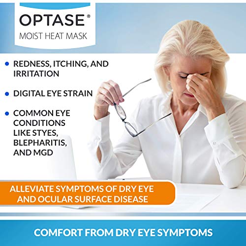 OPTASE Moist Heat Eye Mask for Dry Eyes - Dry Eye Mask with HydroBead Technol...