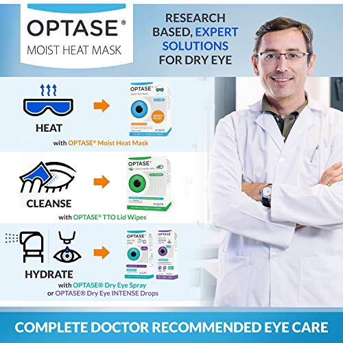 OPTASE Moist Heat Eye Mask for Dry Eyes - Dry Eye Mask with HydroBead Technol...