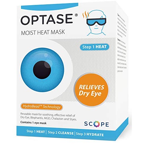 OPTASE Moist Heat Eye Mask for Dry Eyes - Dry Eye Mask with HydroBead Technol...