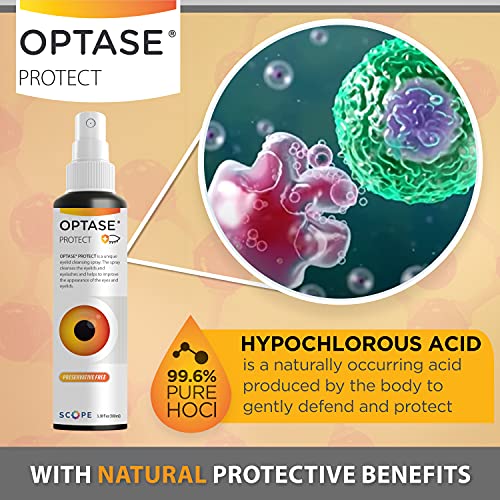 OPTASE Protect Eyelid Cleansing Spray - Hypochlorous Acid Spray for Daily Pro...