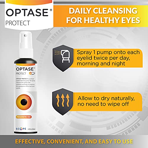 OPTASE Protect Eyelid Cleansing Spray - Hypochlorous Acid Spray for Daily Pro...