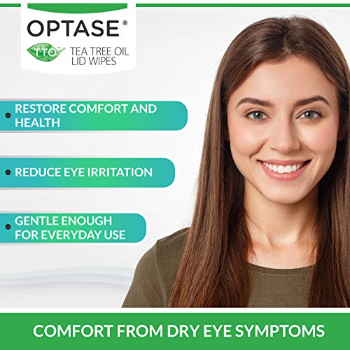 OPTASE Tea Tree Oil Eyelid Wipes - Eyelid Cleansing Wipes for Dry Eyes - Tea ...