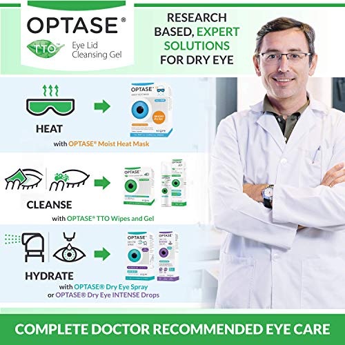 OPTASE TTO Eyelid Cleansing Gel - Tea Tree Eyelid Cleanser for Dry Eye - Pres...