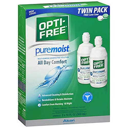 OPTI-FREE PureMoist Multi-Purpose Contact Lens Solution 20 oz (Pack of 2)