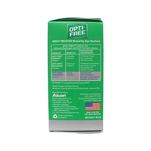 Opti-Free Puremoist Multi-Purpose Disinfecting Solution - 2 oz, Pack of 3