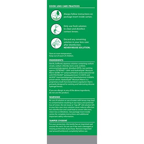 Opti-Free Puremoist Multi-Purpose disinfecting Solution with Lens case, 16 Fl Oz