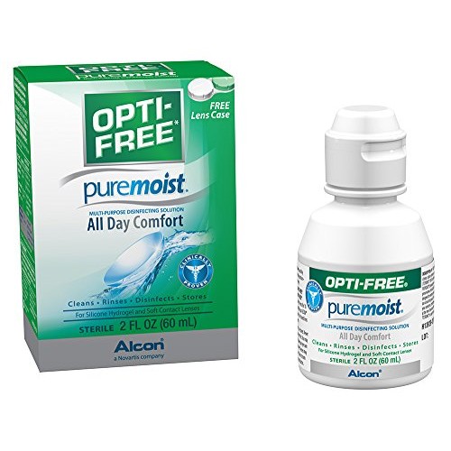 Opti-Free Puremoist Multi-Purpose Disinfecting Solution with Lens Case, (Pack...