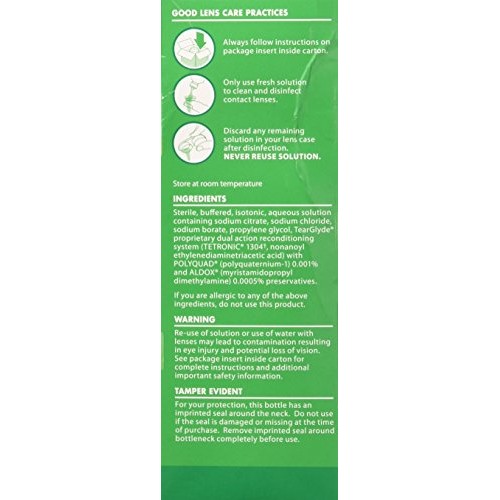 Opti-Free replenish solution for contact lenses 4 Fl oz