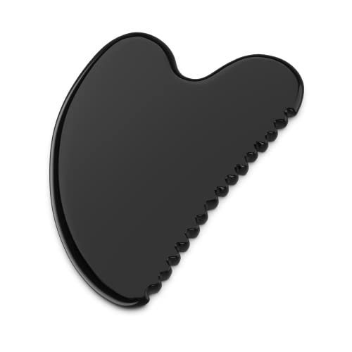 Bian Stone Obsidian Gua Sha Massage Tool - Facial Stone & Body Gua Sha - Guas...