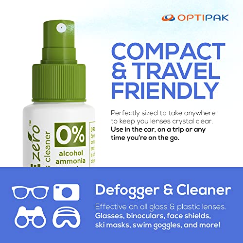 OPTIPAK Lens Cleaner Spray Kit – Eco Friendly Biodegradable Lens Cleaner with...
