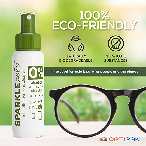 OPTIPAK Lens Cleaner Spray Kit – Eco Friendly Biodegradable Lens Cleaner with...