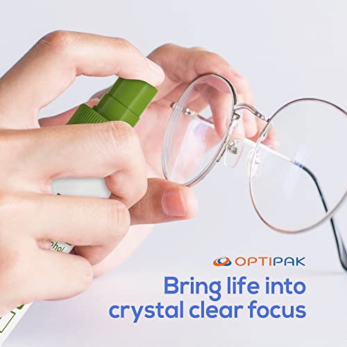 OPTIPAK Lens Cleaner Spray Kit – Eco Friendly Biodegradable Lens Cleaner with...