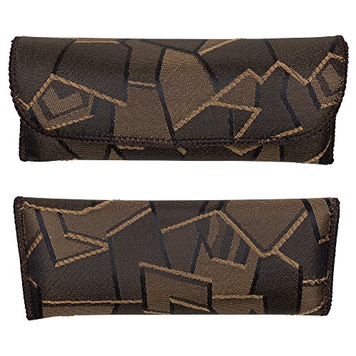 Stylish Glasses Case - Caramel and Chocolate Brown Tortoise Shell Design Semi...