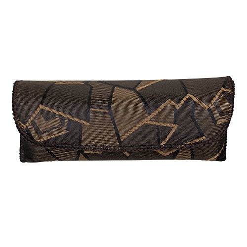 Stylish Glasses Case - Caramel and Chocolate Brown Tortoise Shell Design Semi...
