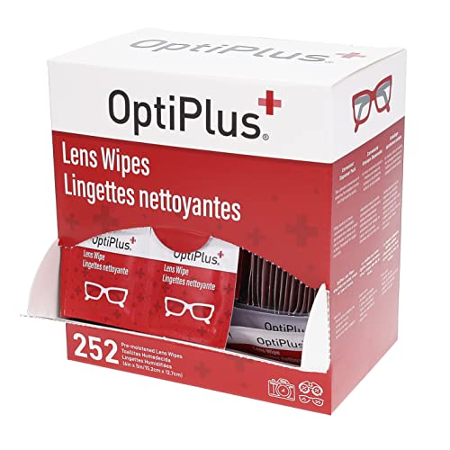 OptiPlus Eyeglass Lens Wipes, 252 Wipes