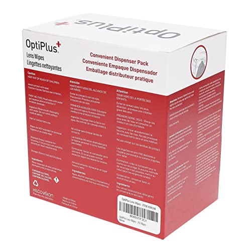 OptiPlus Eyeglass Lens Wipes, 252 Wipes