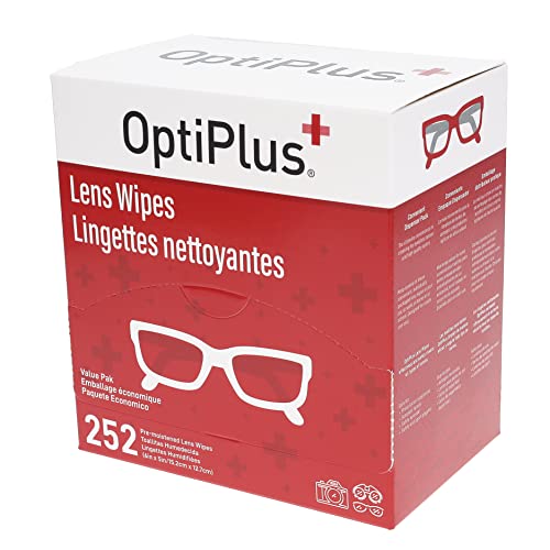 OptiPlus Eyeglass Lens Wipes, 252 Wipes