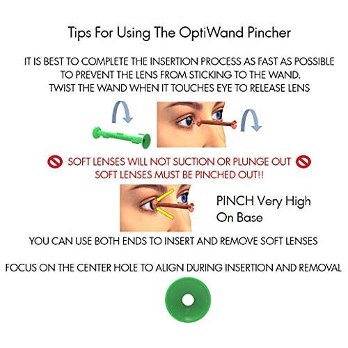OptiWand Pincher 2 Pack Soft Contact Lens Inserting Removing Tool. Helper to ...
