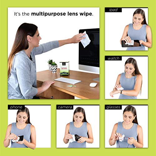 Eyeglass Cleaner Lens Wipes- 200 Pre-Moistened Individual Wrapped Eye Glasses...