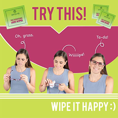 Eyeglass Cleaner Lens Wipes - 400 Pre-Moistened Individual Wrapped Eye Glasse...