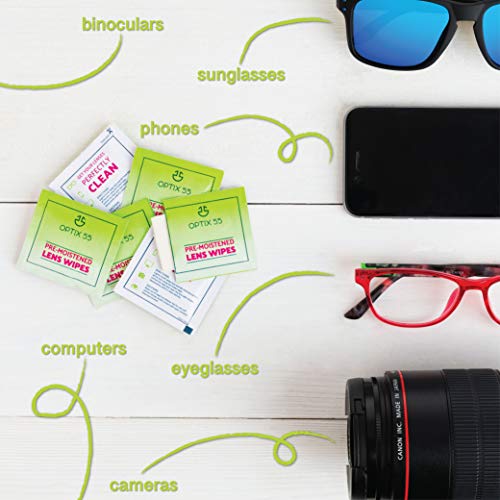 Eyeglass Cleaner Lens Wipes - 600 Pre-Moistened Individual Wrapped Packets in...