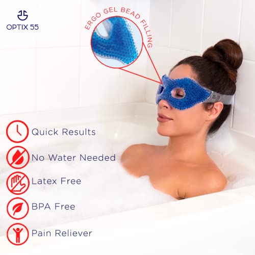 Gel Eye Mask with Eye Holes- Hot Cold Compress Pack Eye Therapy | Cooling Eye...
