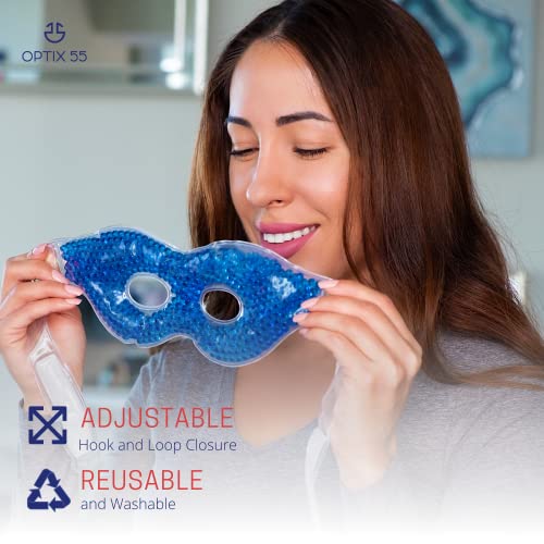 Gel Eye Mask with Eye Holes- Hot Cold Compress Pack Eye Therapy | Cooling Eye...
