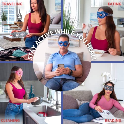 Gel Eye Mask with Eye Holes- Hot Cold Compress Pack Eye Therapy | Cooling Eye...