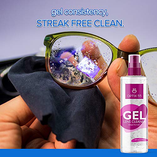 Gel Lens Cleaner Kit - Alcohol & Ammonia Free |16 Ounces (8oz x 2) Eye Glasse...