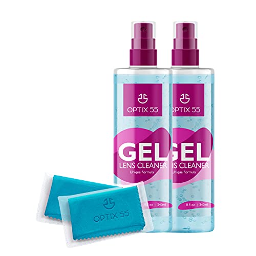 Gel Lens Cleaner Kit - Alcohol & Ammonia Free |16 Ounces (8oz x 2) Eye Glasse...