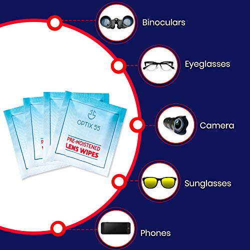 Glasses Cleaner Kit | 30 Pre-Moistened Lens Wipes, 1oz Eyeglass Cleaner Spray...