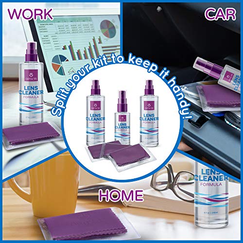 Lens Cleaner Spray Kit - Alcohol & Ammonia Free | (2) 8oz + (1) 2oz Eye Glass...