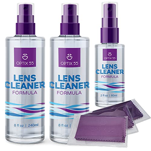 Lens Cleaner Spray Kit - Alcohol & Ammonia Free | (2) 8oz + (1) 2oz Eye Glass...