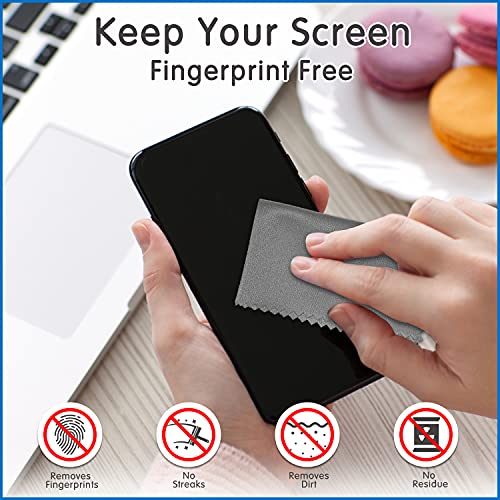 Microfiber Cleaning Cloths (6"x7") 12 Pack in Individual Vinyl Pouch | Glasse...