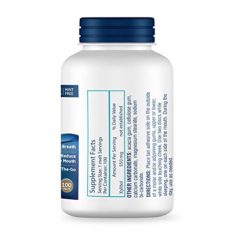 OraCoat XyliMelts Dry Mouth Relief Oral Adhering Discs, Slightly Sweet with X...