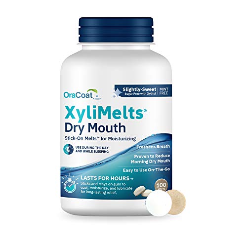OraCoat XyliMelts Dry Mouth Relief Oral Adhering Discs, Slightly Sweet with X...