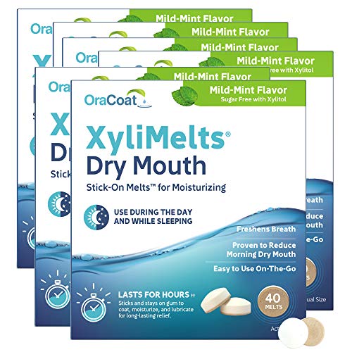 Oracoat Xylimelts Oral adhering Discs, Mild Mint 40 Count, (Pack of 6).. 240 ...