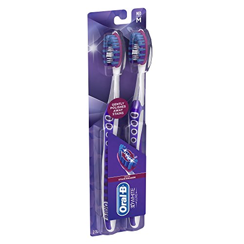 Oral-B 3D White Luxe Pro-Flex 38 Medium Manual Toothbrush Twin Pack (Packagin...