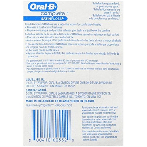 Oral-B 54 Yards Floss Satin Mint (6 Pieces)
