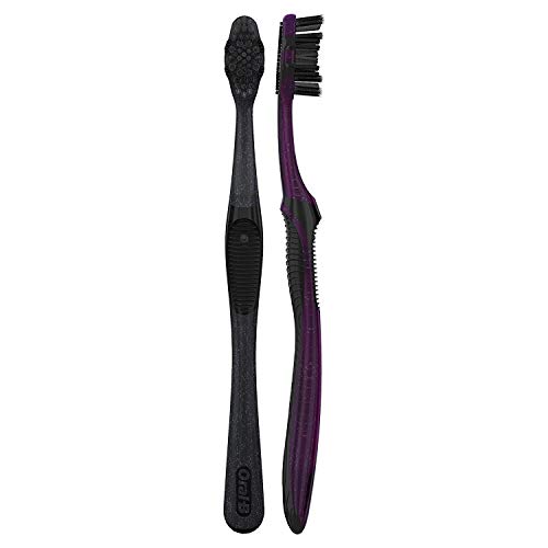 Oral-B Charcoal Toothbrush Whitening Therapy, Medium 2ct