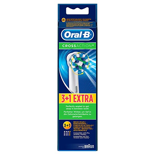 Oral-B Cross Action Electric Toothbrush Replacement Brush Heads Refill, 4Count